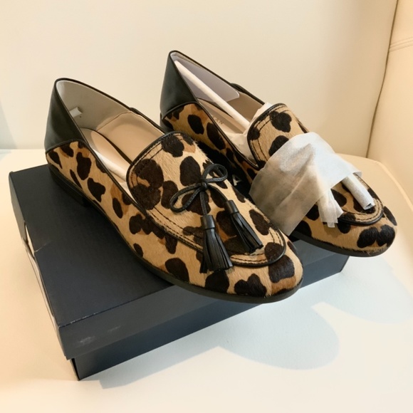 Cole Haan pinch tassel leopard loafer flat mules - Picture 12 of 16